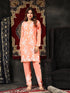 Fizaa Chikankari Short Modal Kurta Set - Peach